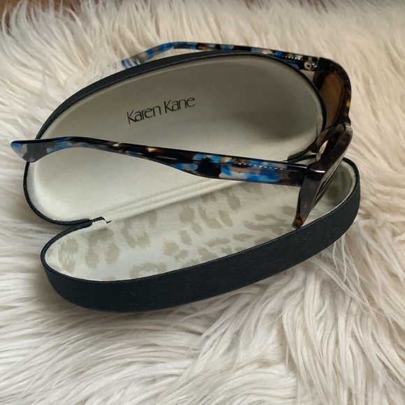 Karen Kane Blue Tortoiseshell Cat-Eye Sunglasses - Picture 7 of 17